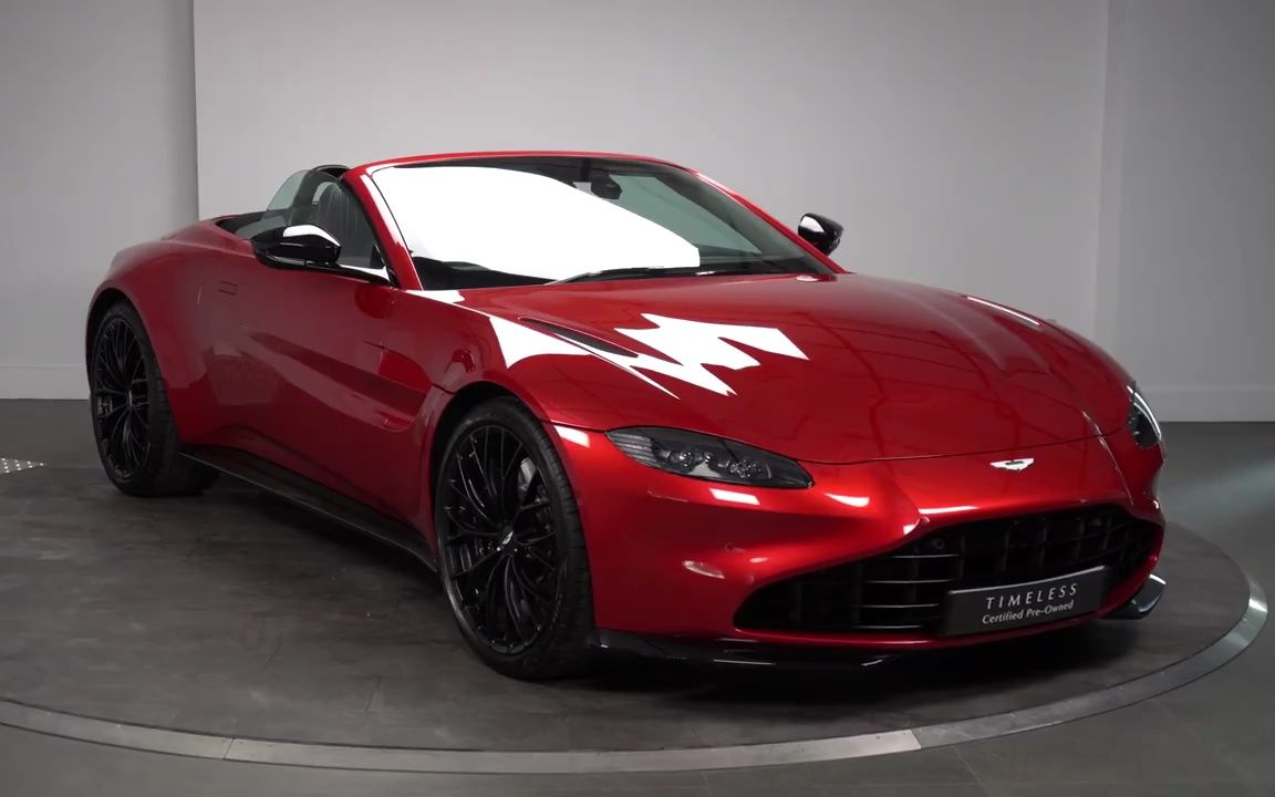 a stunning hyper red aston martin vantage roadster - a walk