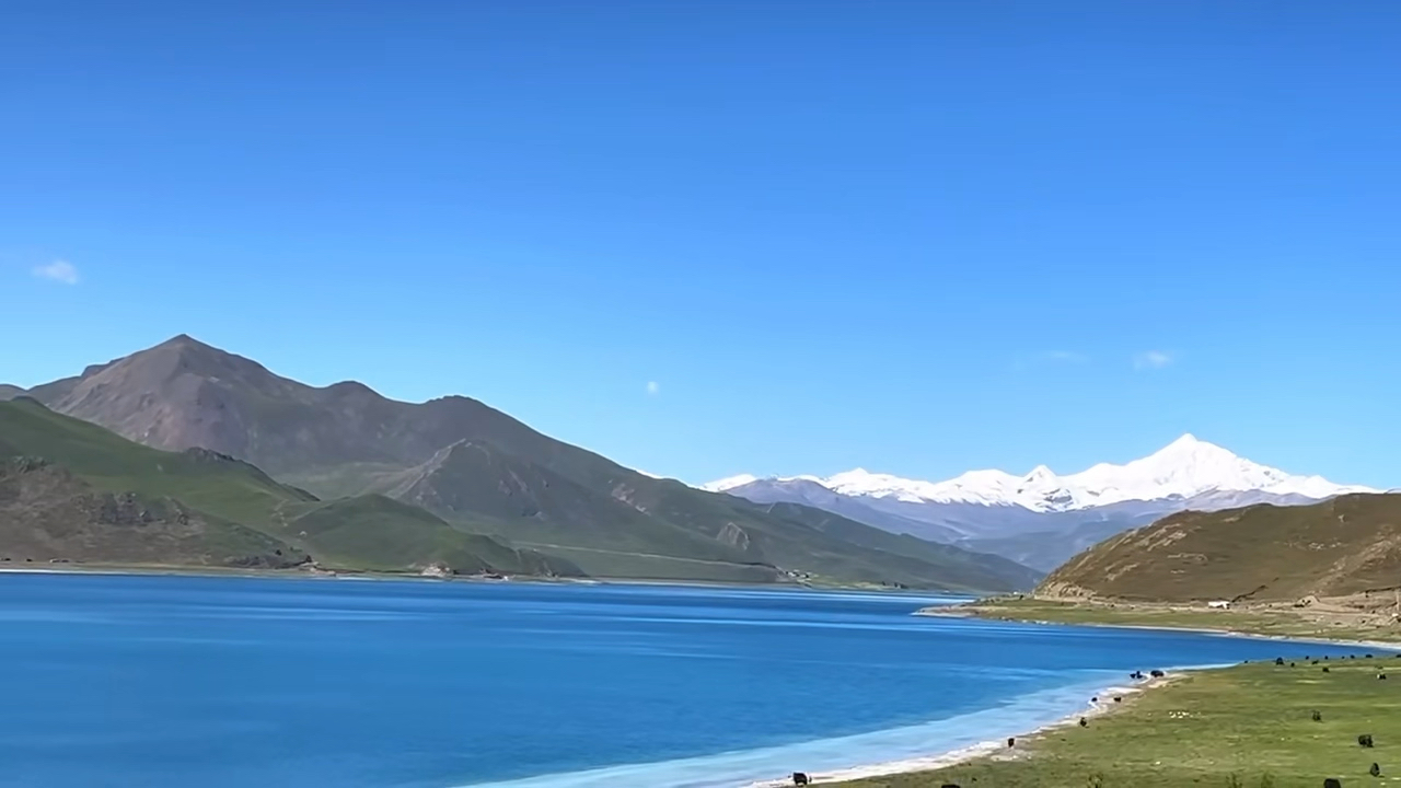 西藏三大圣湖一羊卓雍措～有一种蓝,叫做羊湖蓝