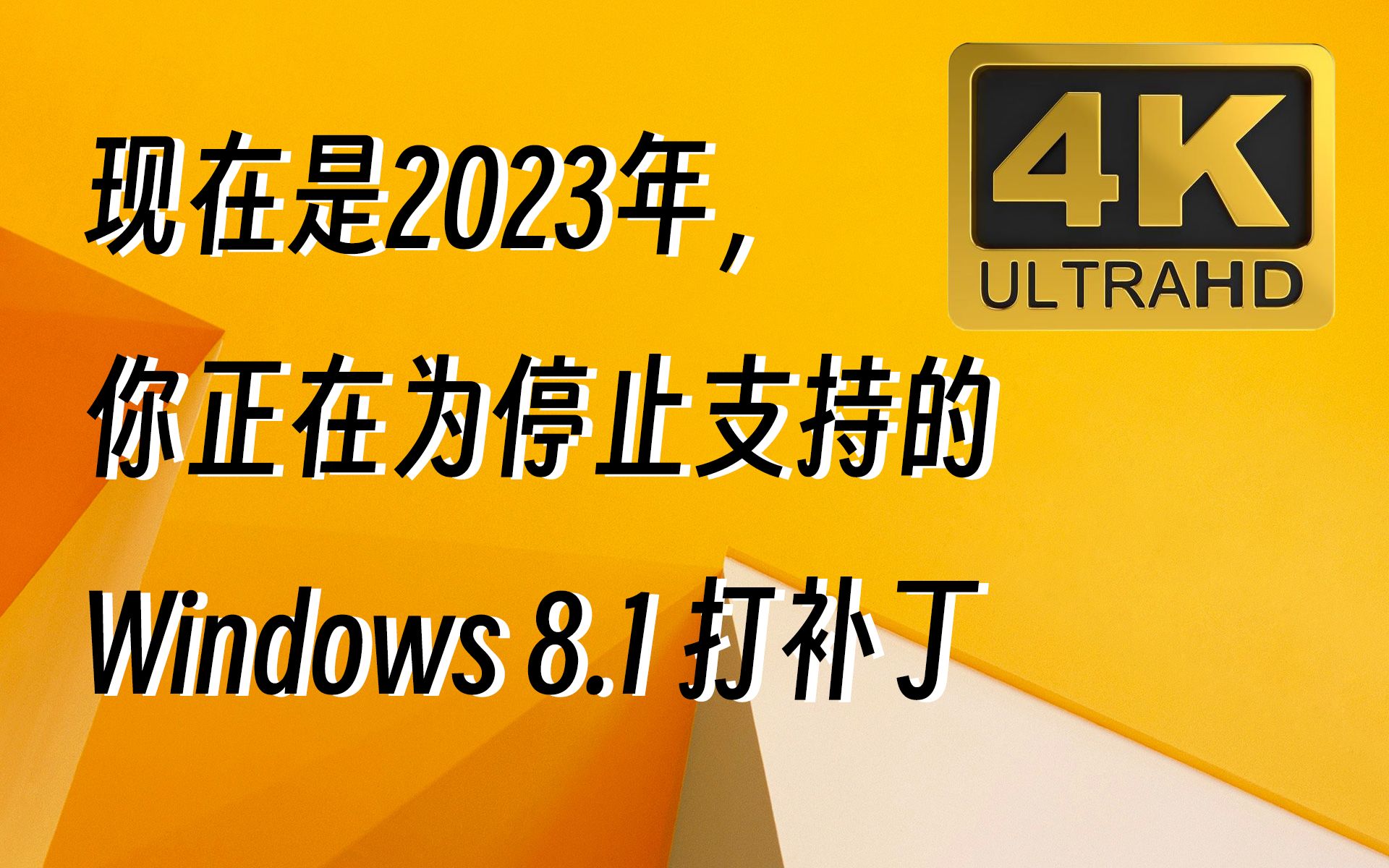 [图]春节特辑 | 现在是2023年，你正在为停止支持的 Windows 8.1 打补丁