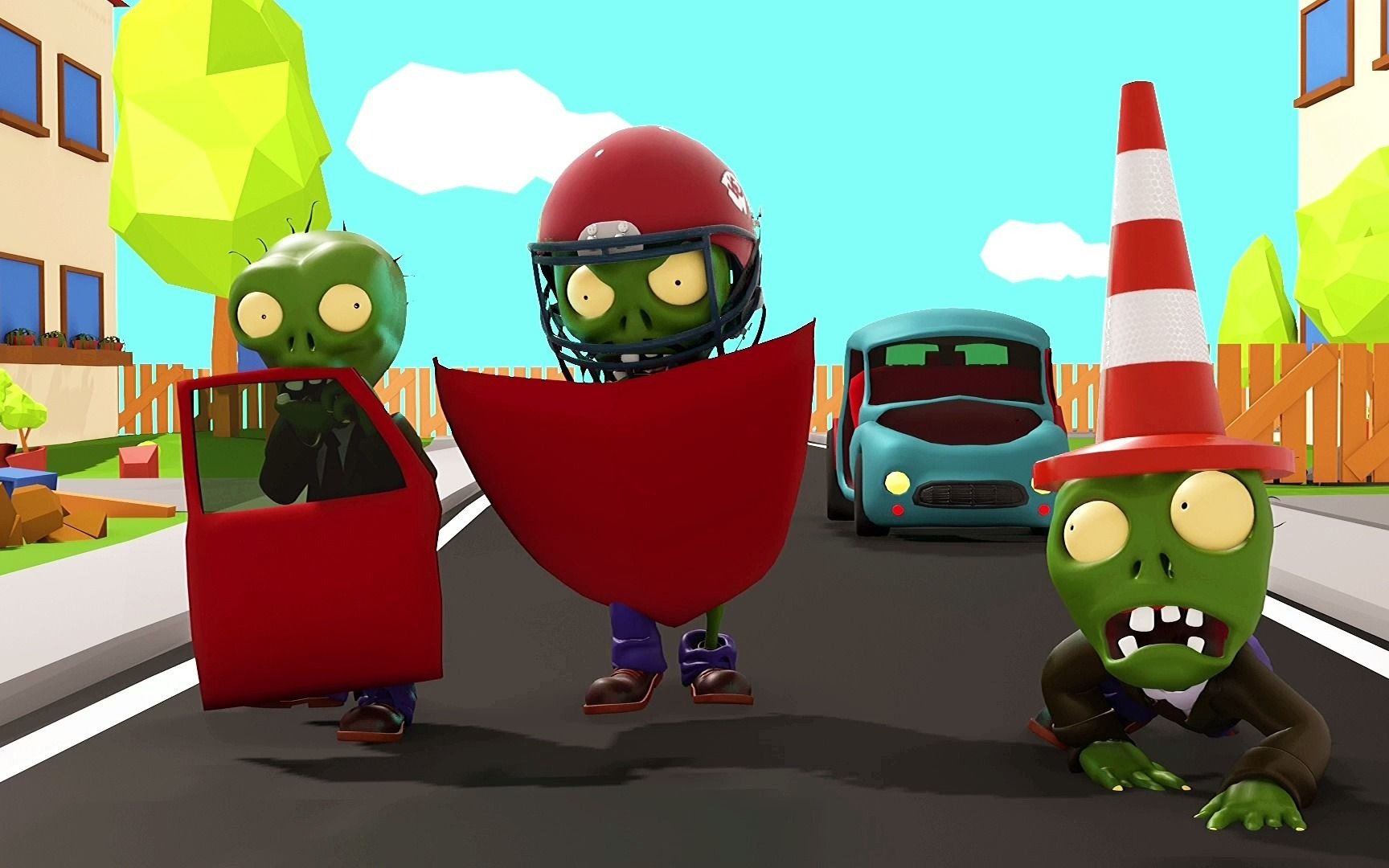 pvz植物大战僵尸动画短片你有汽车门我有加农炮3d动画