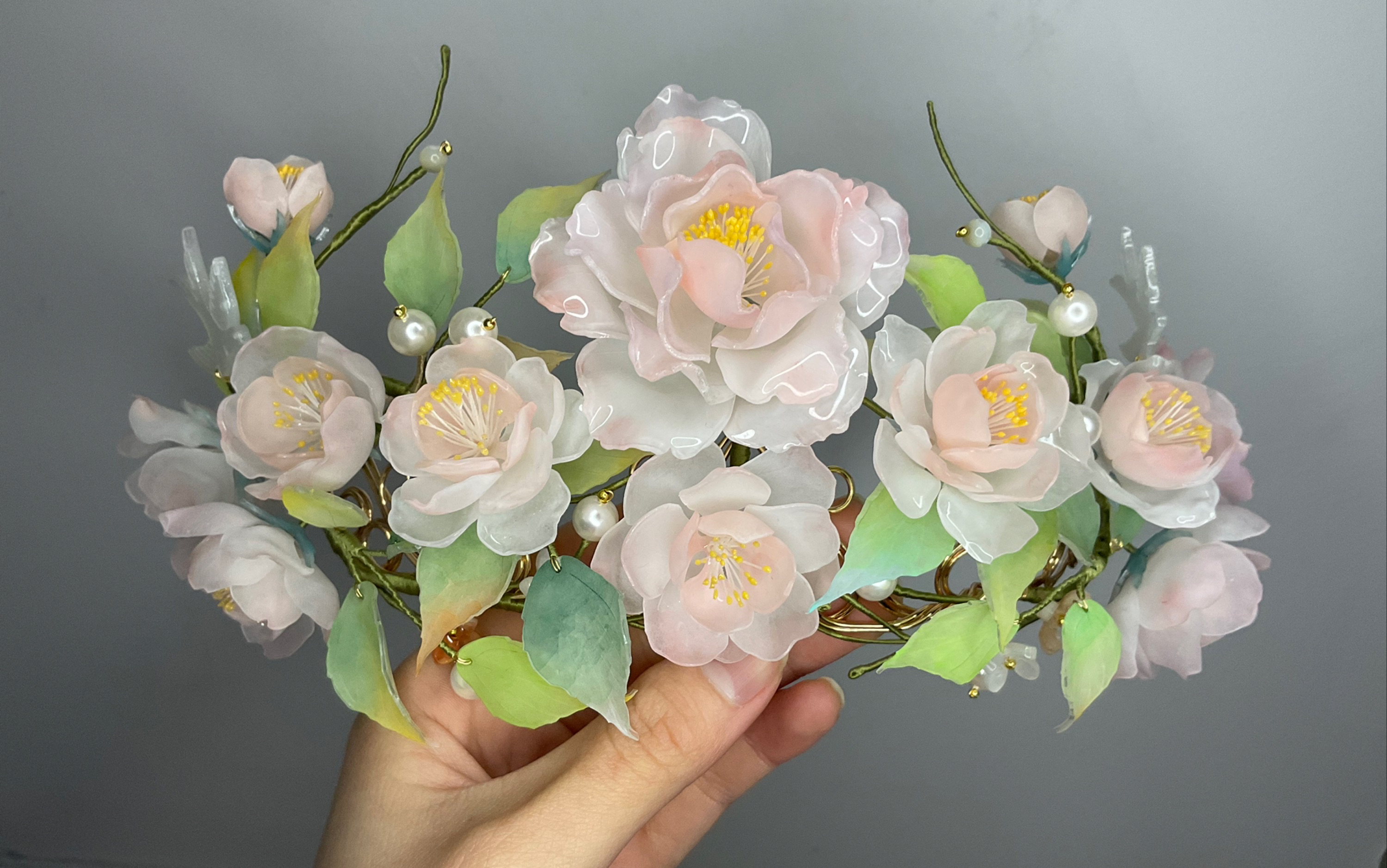 半热缩蔷薇花冠