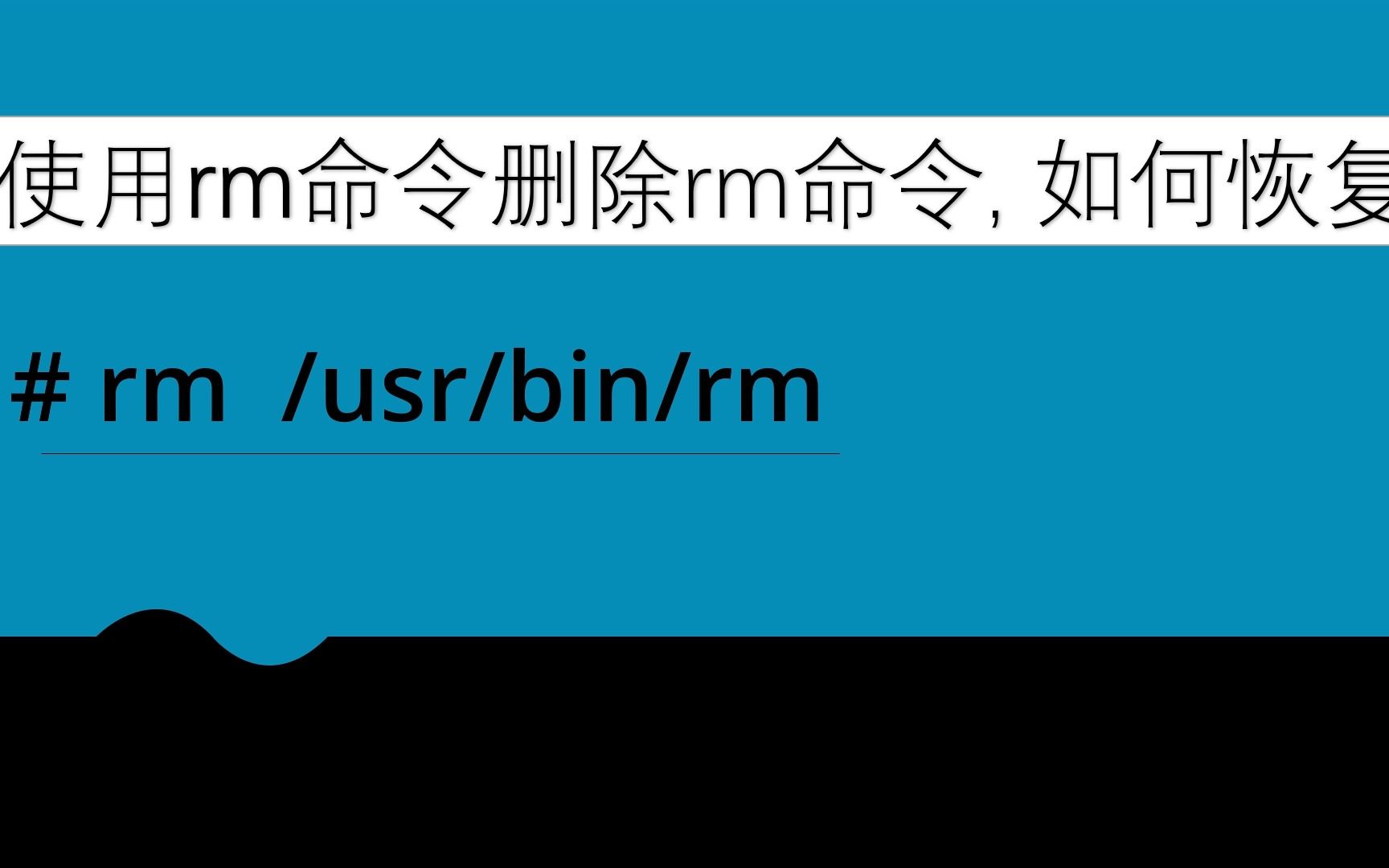 使用rm命令删除rm命令后, 如何恢复哔哩哔哩bilibili