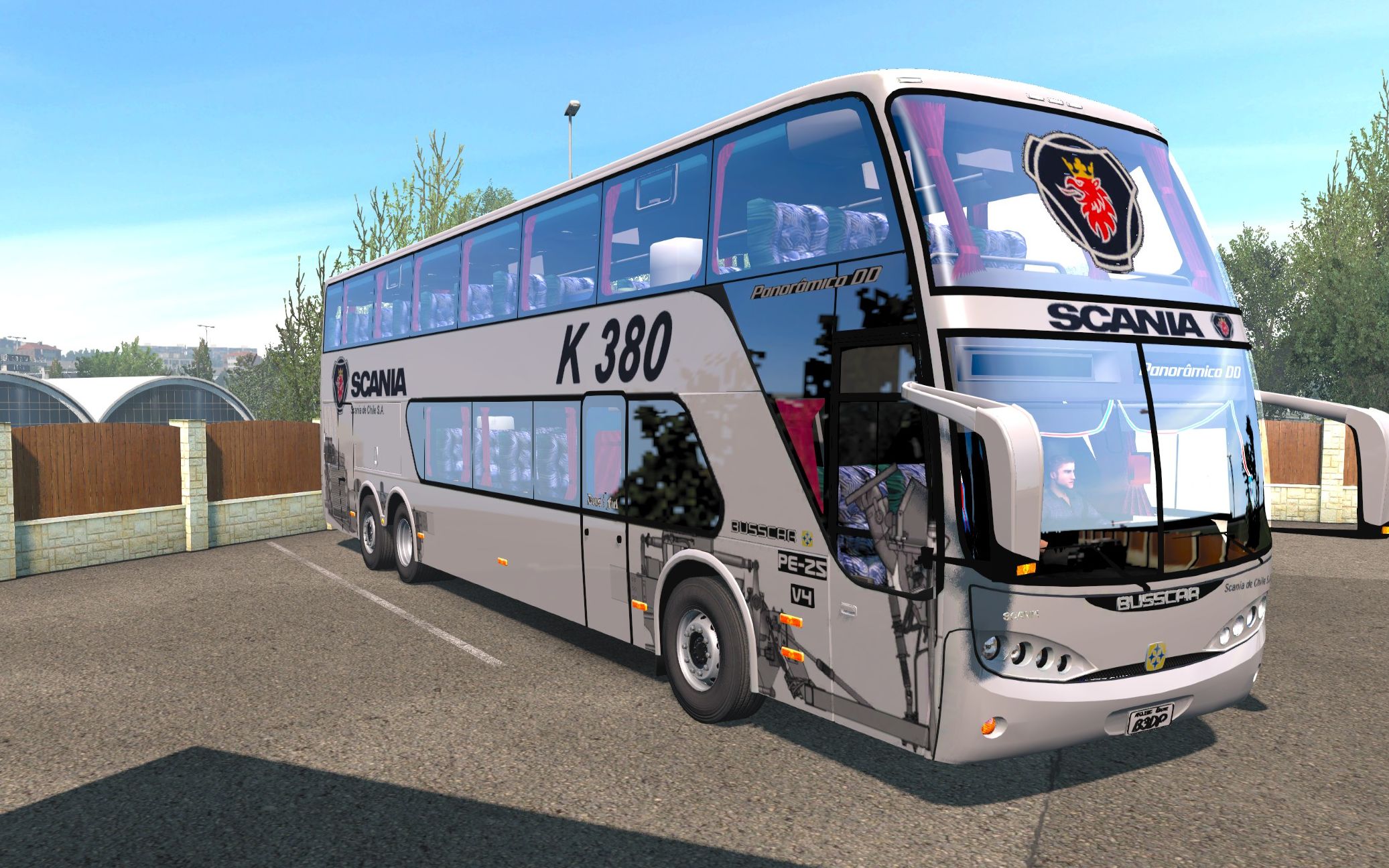 欧卡2-斯堪尼亚双层豪华大巴,直播录像全程高速1.38