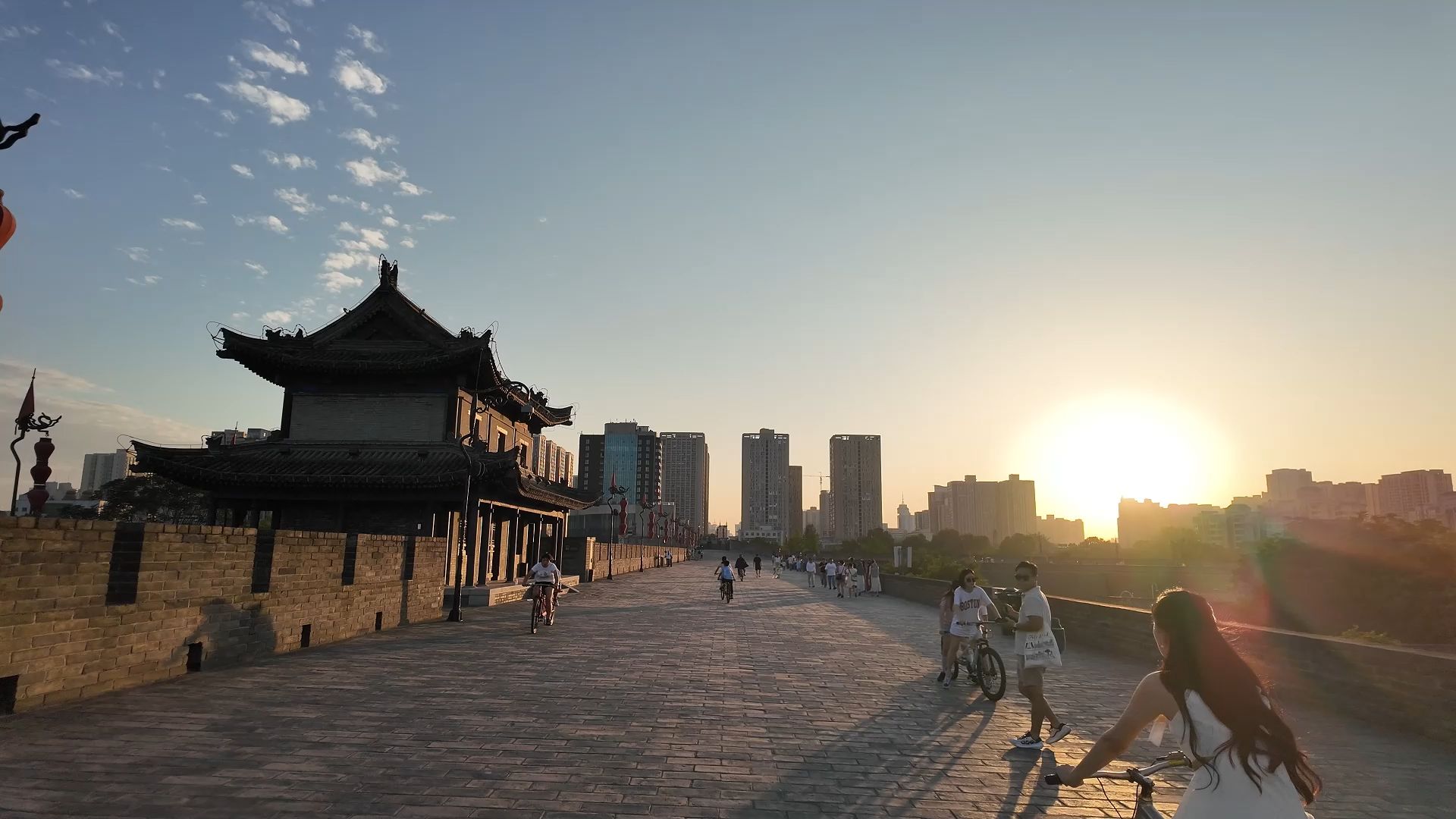 六百年的城墙上看夕阳西下!