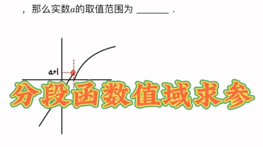 分段函数值域求参