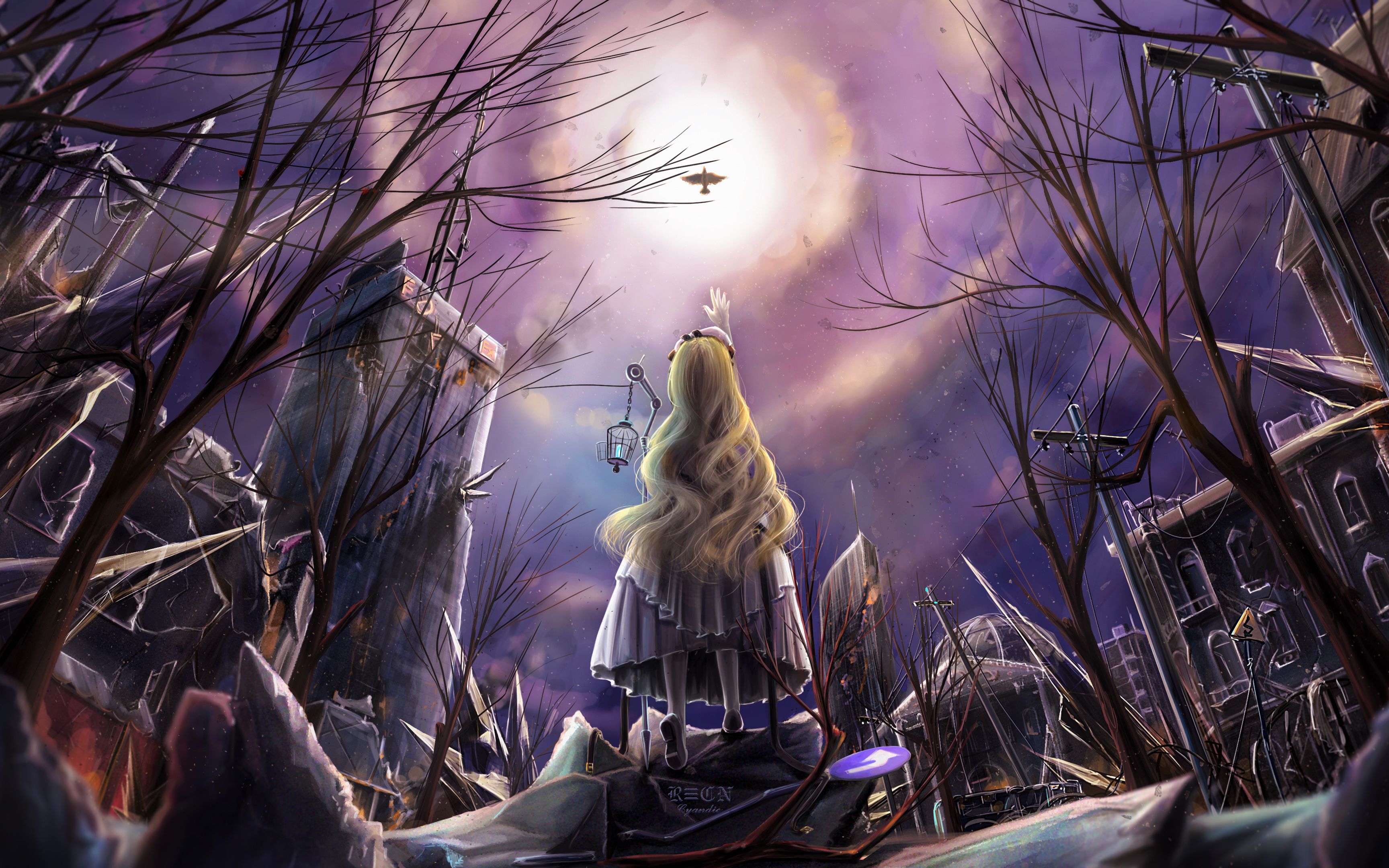 [摸鱼]*live2d试做*-羽烬-明日方舟,夜莺