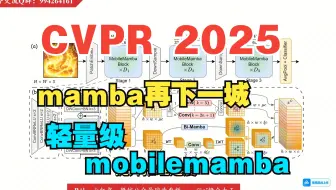 （CVPR 2025）mamba再下一城，轻量级MobileMamba