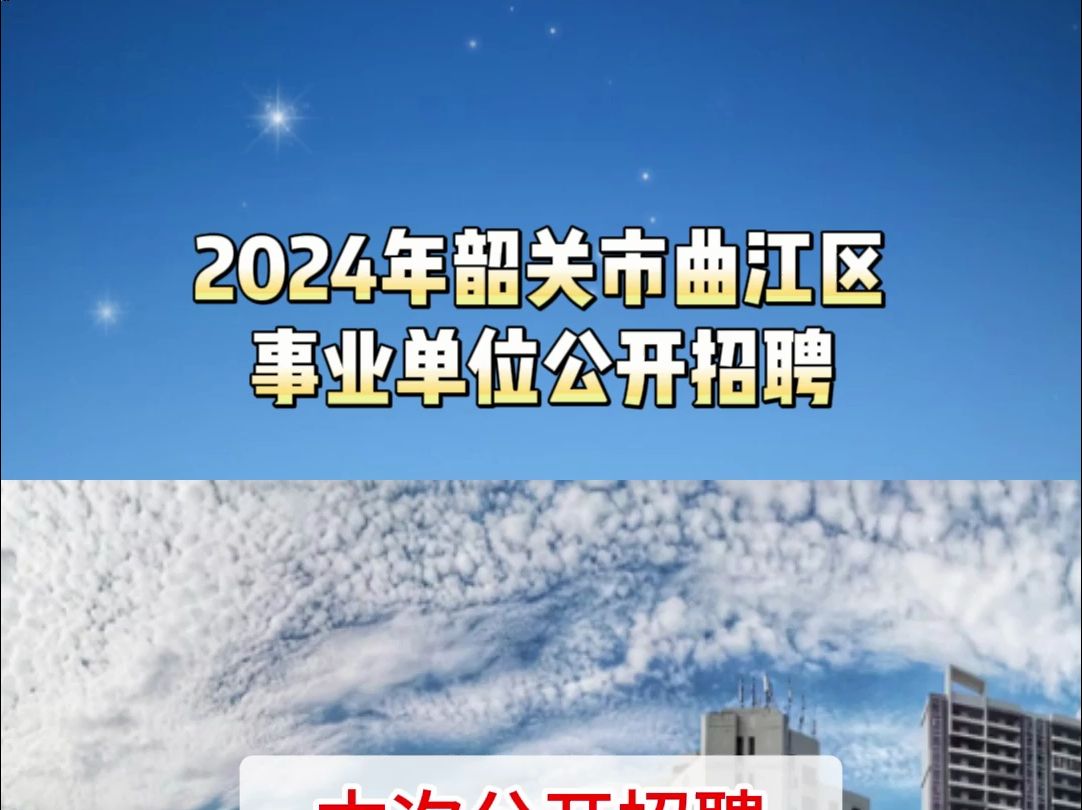 2024年韶关市曲江区事业单位公开招聘哔哩哔哩bilibili