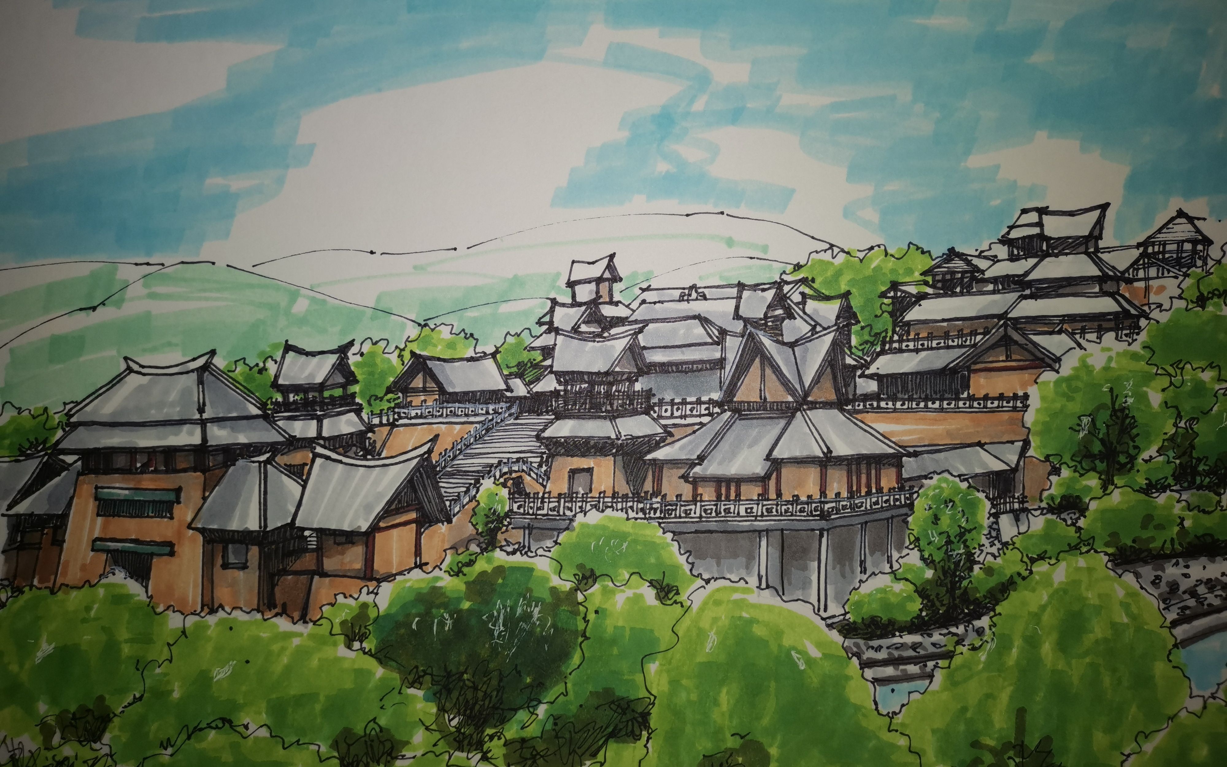 纯手绘焦作影视城,国家aaaa级旅游景区,造型古朴气势磅礴