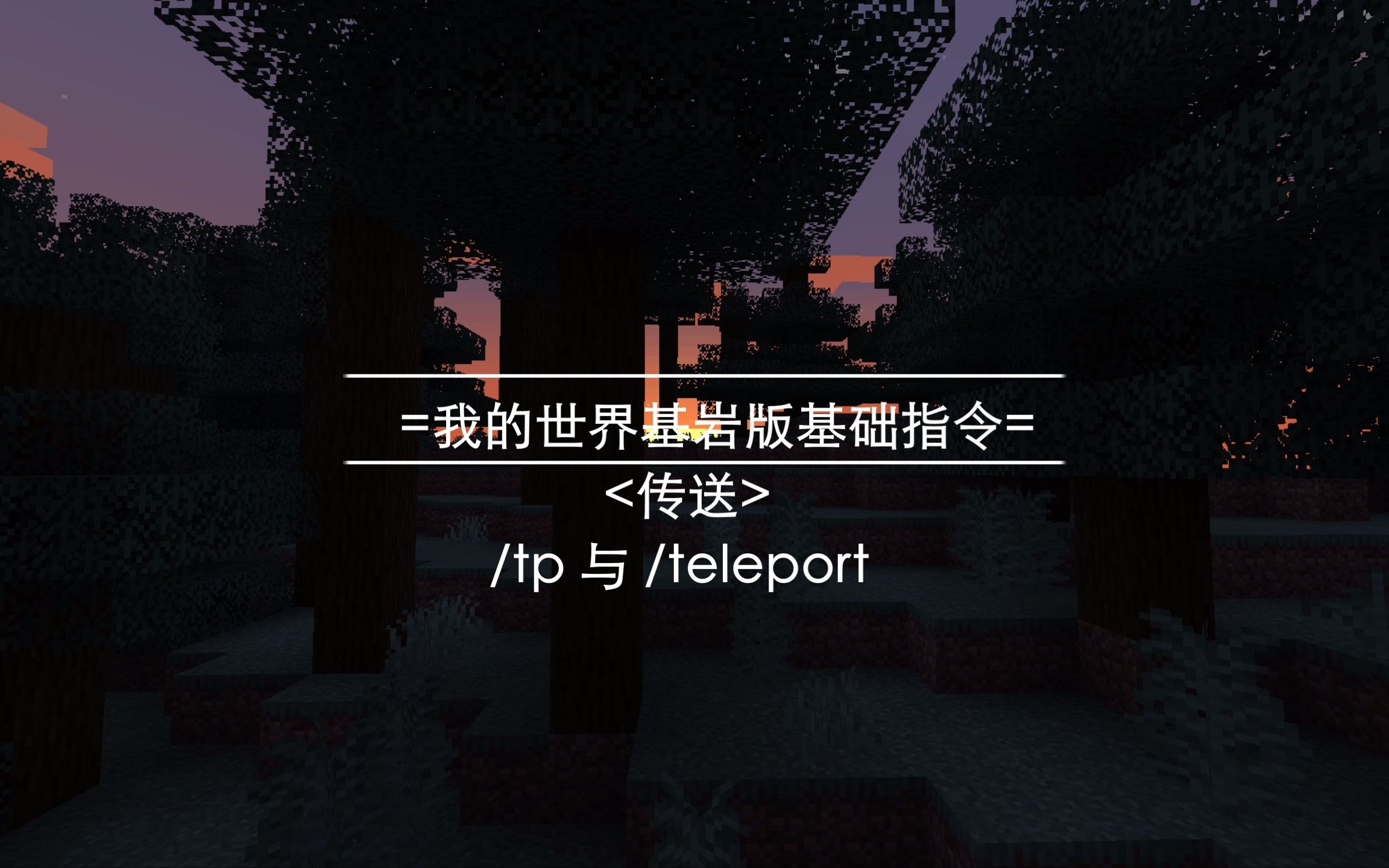 我的世界基岩版基础指令 传送1 /tp与/teleport哔哩哔哩bilibili