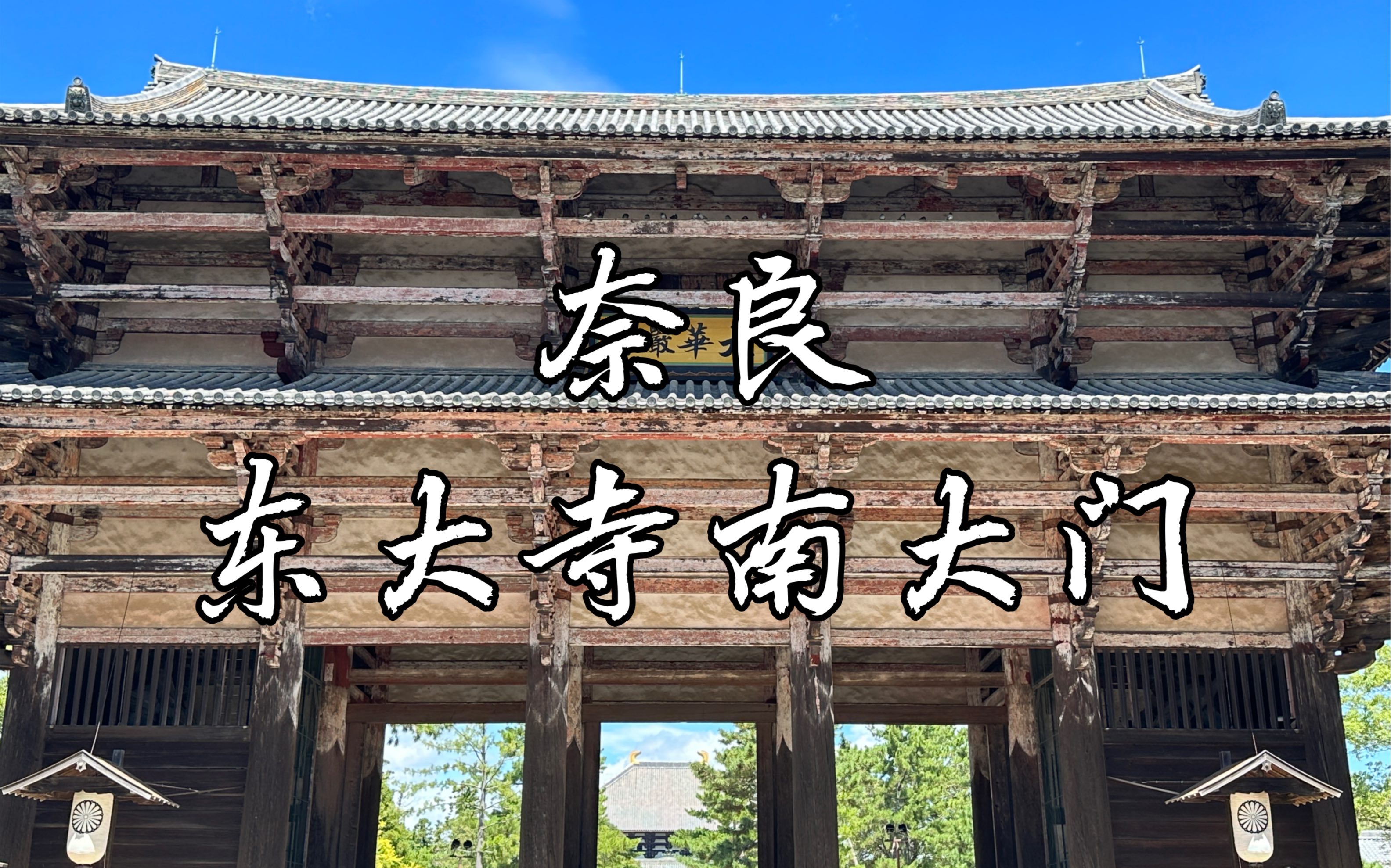 【奈良记忆】奈良东大寺的旅行记录之二,巍然高耸的山门,两座矗立的力士造像,颇为奇特的梁架结构,奈良东大寺南大门哔哩哔哩bilibili