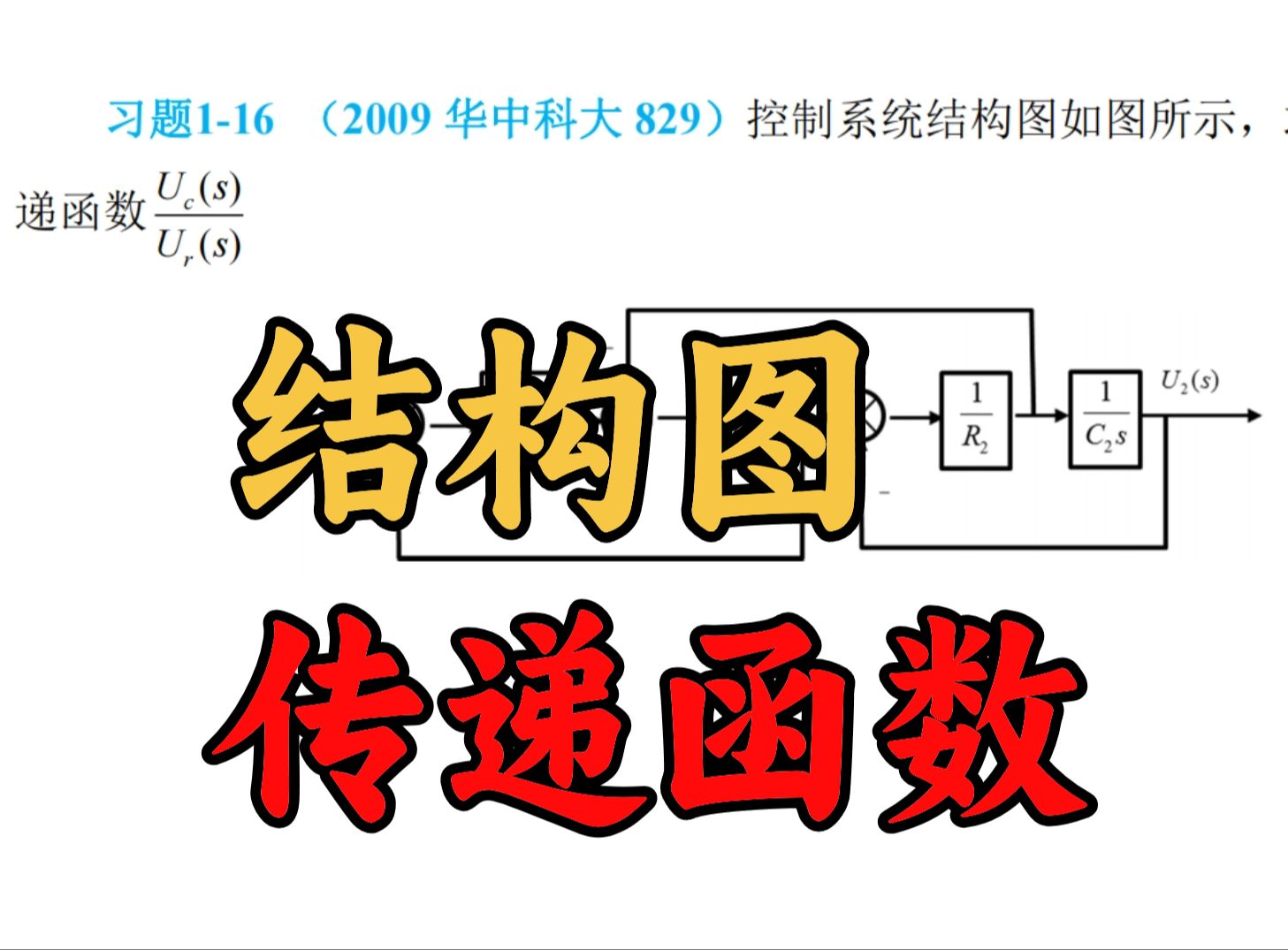 【重点题DAY19】结构框图求解传函,注意引出点和比较点顺序不变哔哩哔哩bilibili