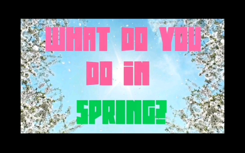 What do you do in spring? 你春天做什么哔哩哔哩bilibili