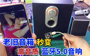 Télécharger la video: 老旧音箱别丢，只要8块钱买个小板插上，秒变高音质蓝牙5.0音箱