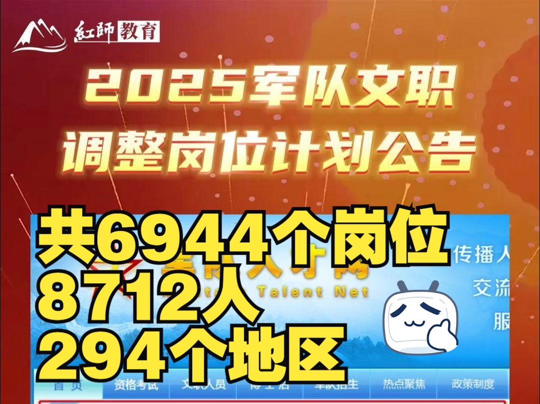 2025年军队文职调整报名岗位计划公告已出哔哩哔哩bilibili