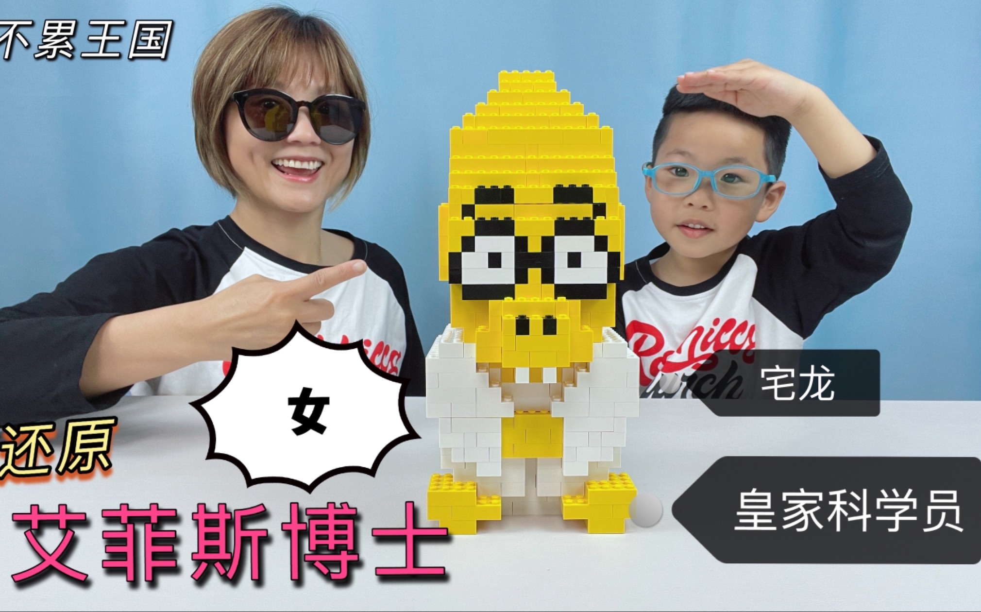 激发创意童年,一比一积木还原undertale游戏角色宅龙,艾菲斯博士