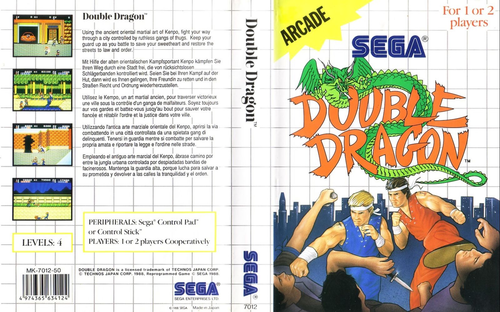 [图]完整通關 (Longplay) Double Dragon (Master System)