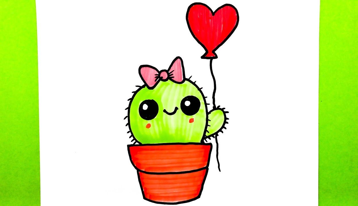 今天我们来画一盆仙人掌!