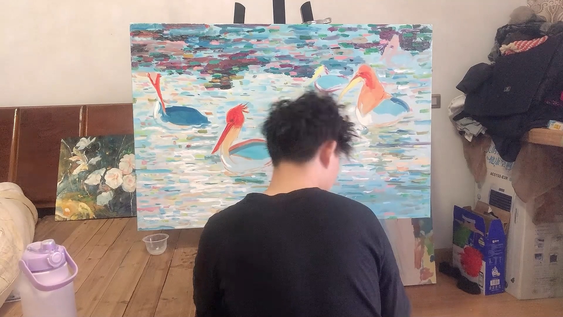 用小王子的方式画一张油画