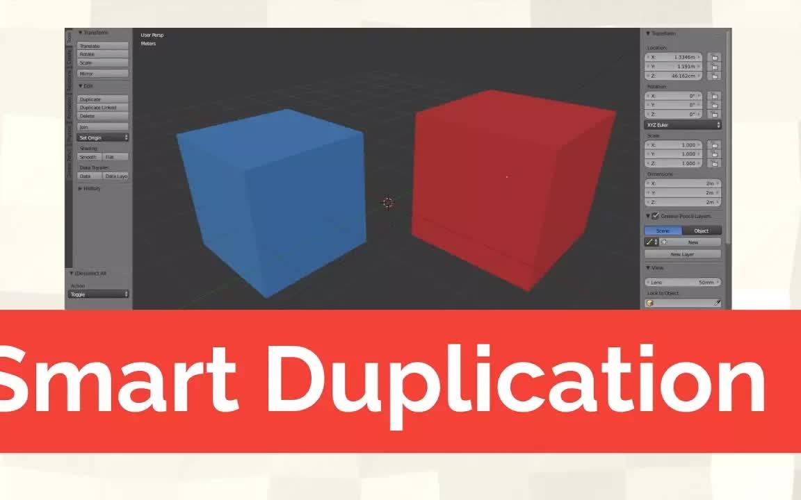 iBlender中文版插件Smart Duplication 教程智能复制 [快速提示]Blender哔哩哔哩bilibili