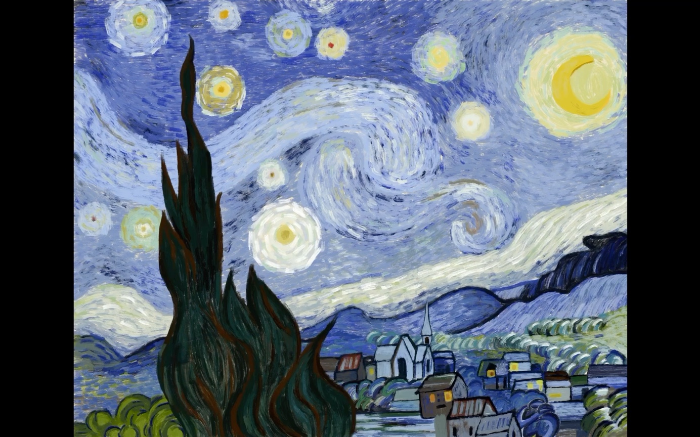 梵高·星月夜 procreate绘画