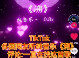 Download Video: TikTok各国网友听纯音乐《溯》，评论:一直在找这首歌