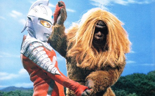 恐怖的超级猿人赛文奥特曼vs宇宙猿人戈隆星人