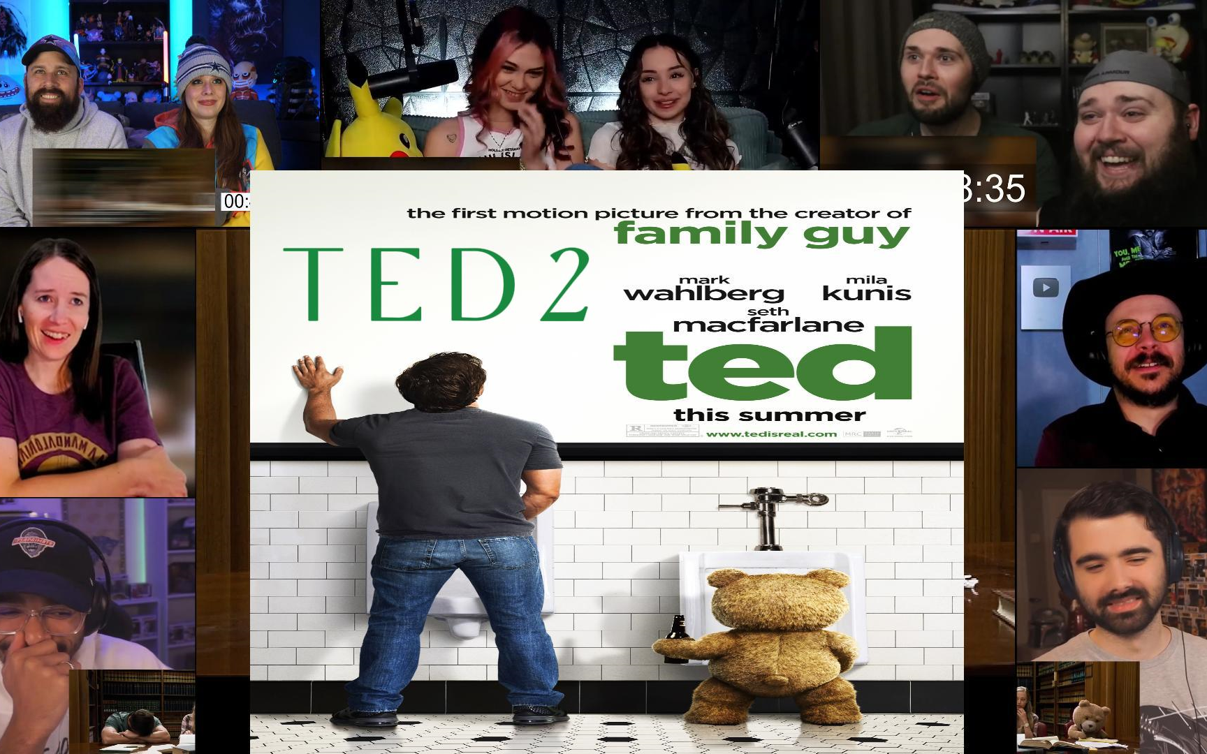 自制多人开黑看《泰迪熊2》reaction