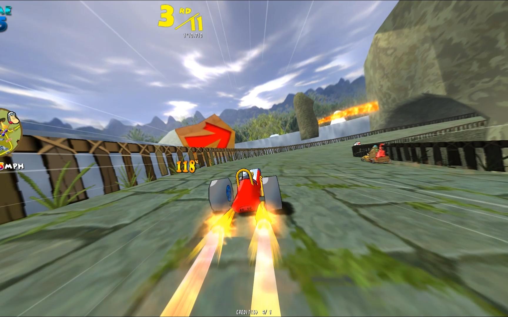 游戏挺有趣的,不过浮躁的心情让我玩不下去 wacky races试玩2