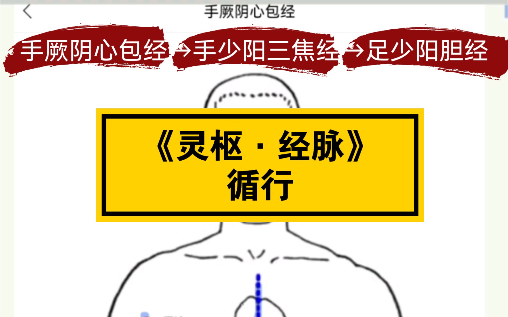 [图]《灵枢·经脉》手厥阴心包经+手少阳三焦经+足少阳胆经。