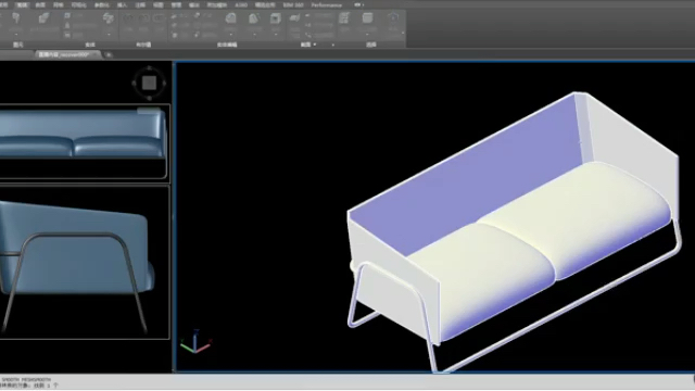 [图]CAD三维建模沙发
