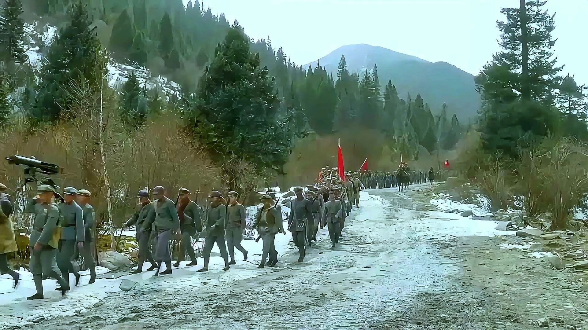 《送亲人》长征诗歌朗诵演讲比赛舞台晚会LED配乐伴奏背景视频