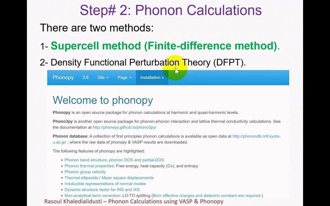 Phonon Calculations in Materials Science using VASP & phonopy哔哩哔哩bilibili