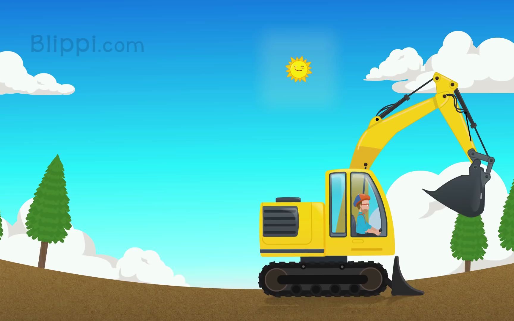 [图]【英语启蒙动画儿歌】英语工程车儿歌_挖掘机之歌_Blippi_excavator_construction_vehicles_for_kids