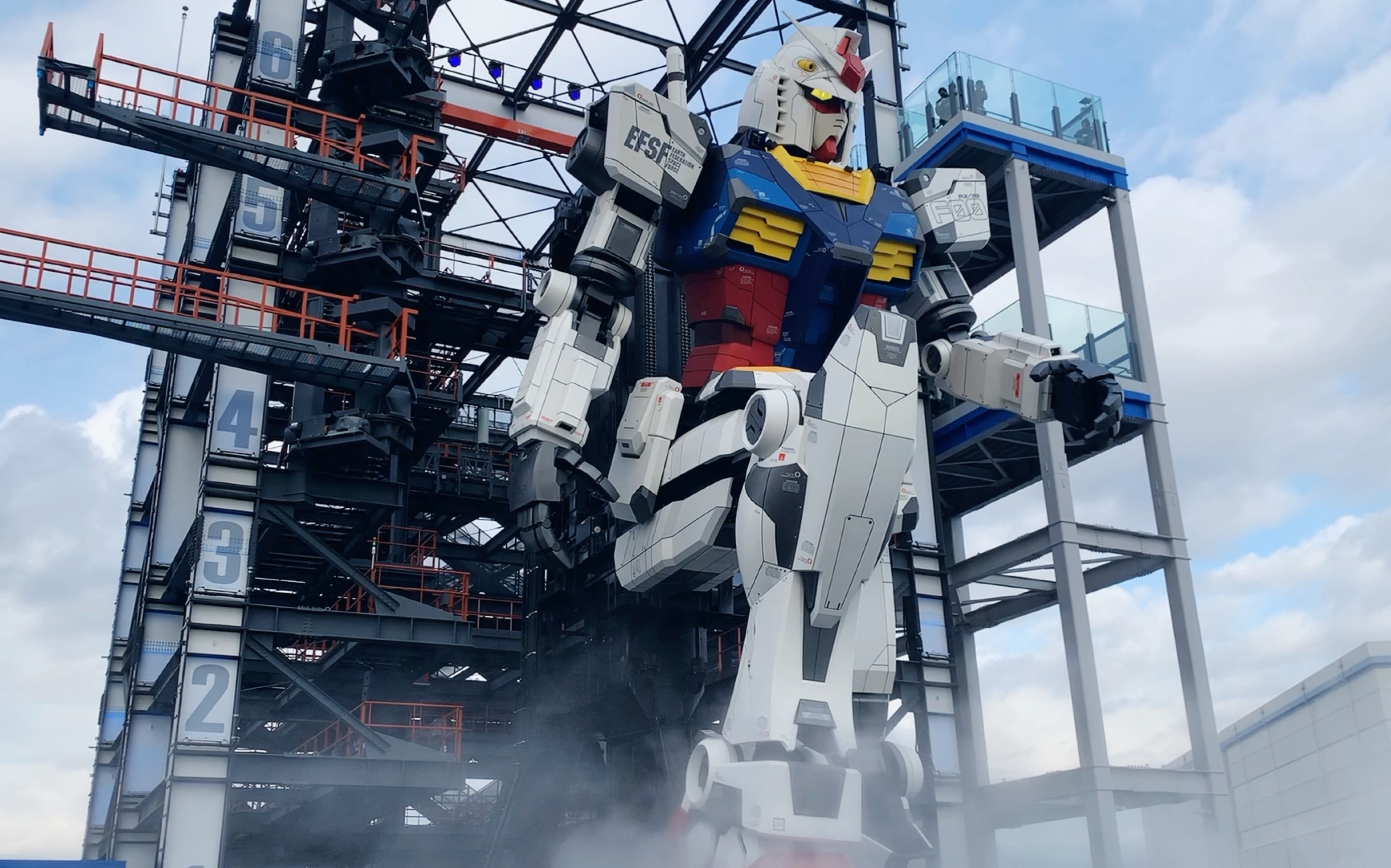 【vlog】日本横滨高达工厂开幕第一天 rx-78f00实物大高达_哔哩哔哩