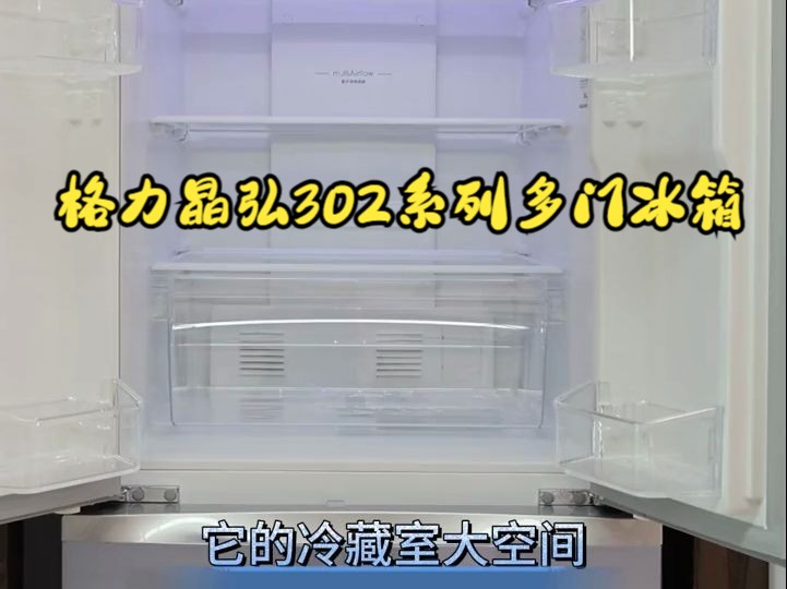 晶品推荐, 法式精储 ,时尚鲜锋 ,格力晶弘302系列多门冰箱!哔哩哔哩bilibili