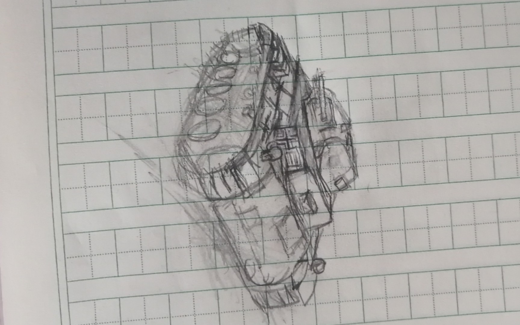 六年级小学生画的二号坦克