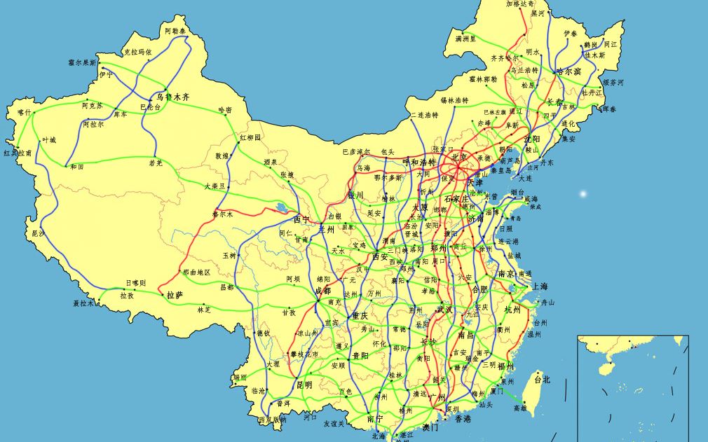 中国国道分布一览