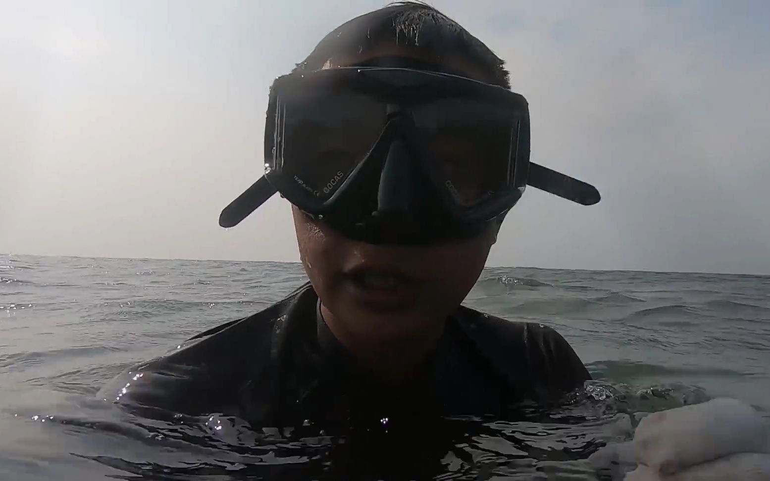 阿波赶海潜入海底追石斑鱼太刺激了好东西都藏在海底