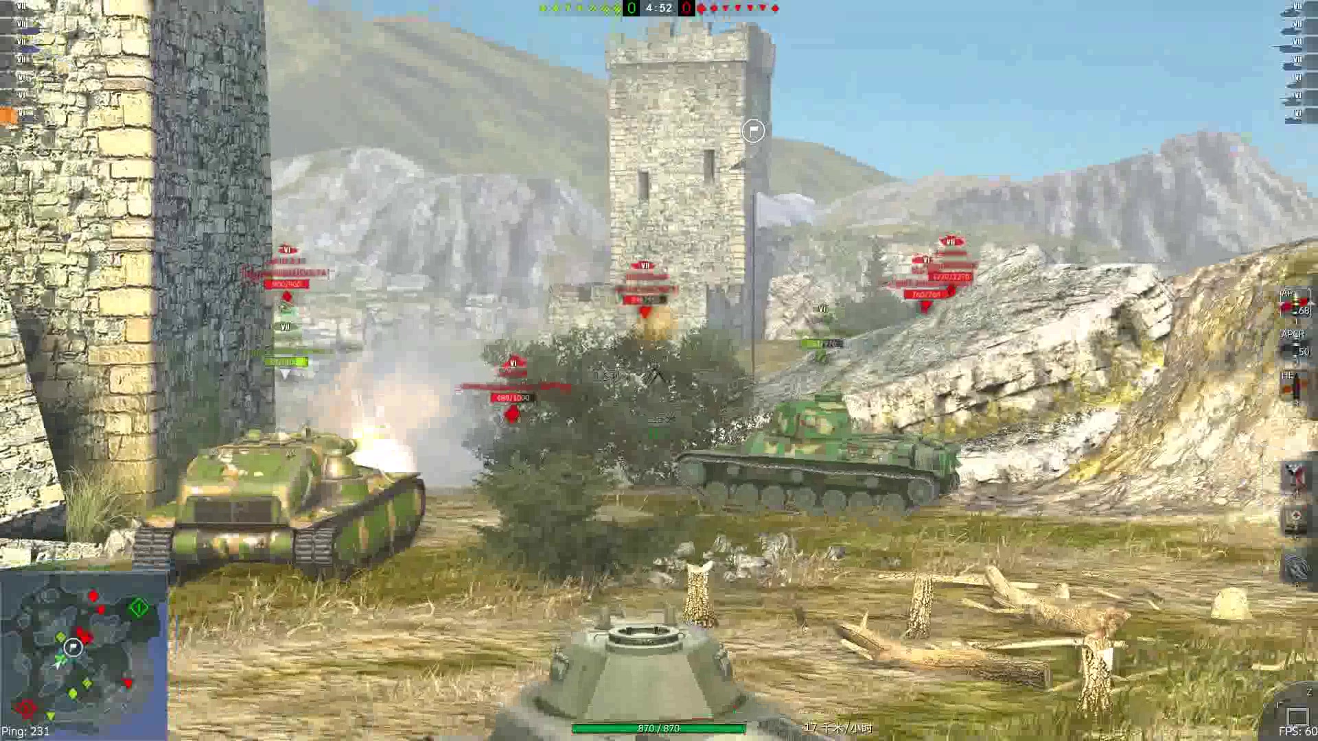 【坦克世界闪电战】mt25-500伤carry全队?