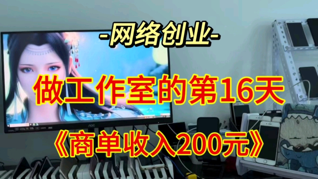 【做网络创业工作室的第16天】今日商单收入200元哔哩哔哩bilibili