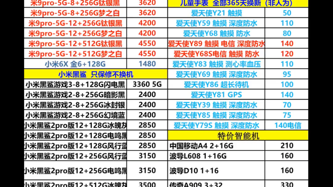 你们要的手机价格单来了,注意查收哔哩哔哩bilibili