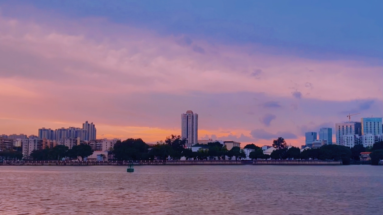 广州二号码头的日落