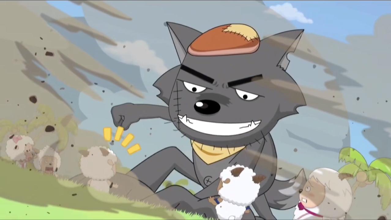 喜羊羊与灰太狼:灰太狼跳入奇异云中,居然变成了巨型狼