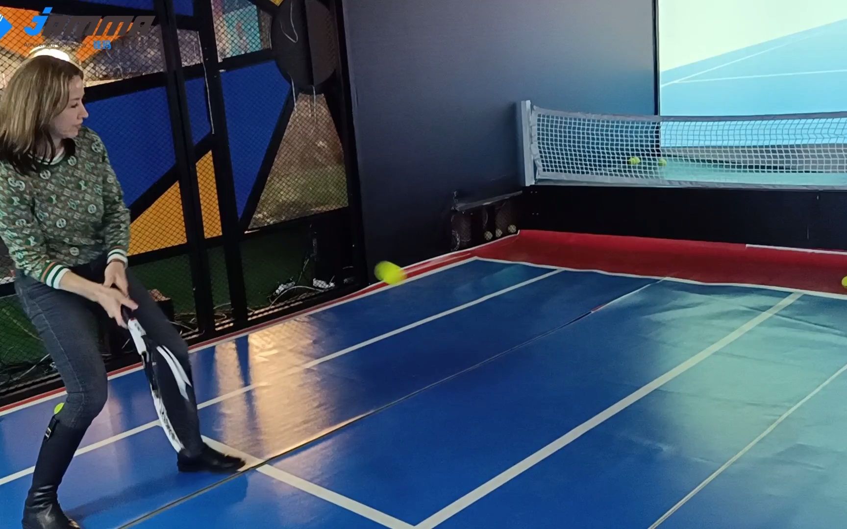 多种趣味游戏模式,室内ar网球运动设备.