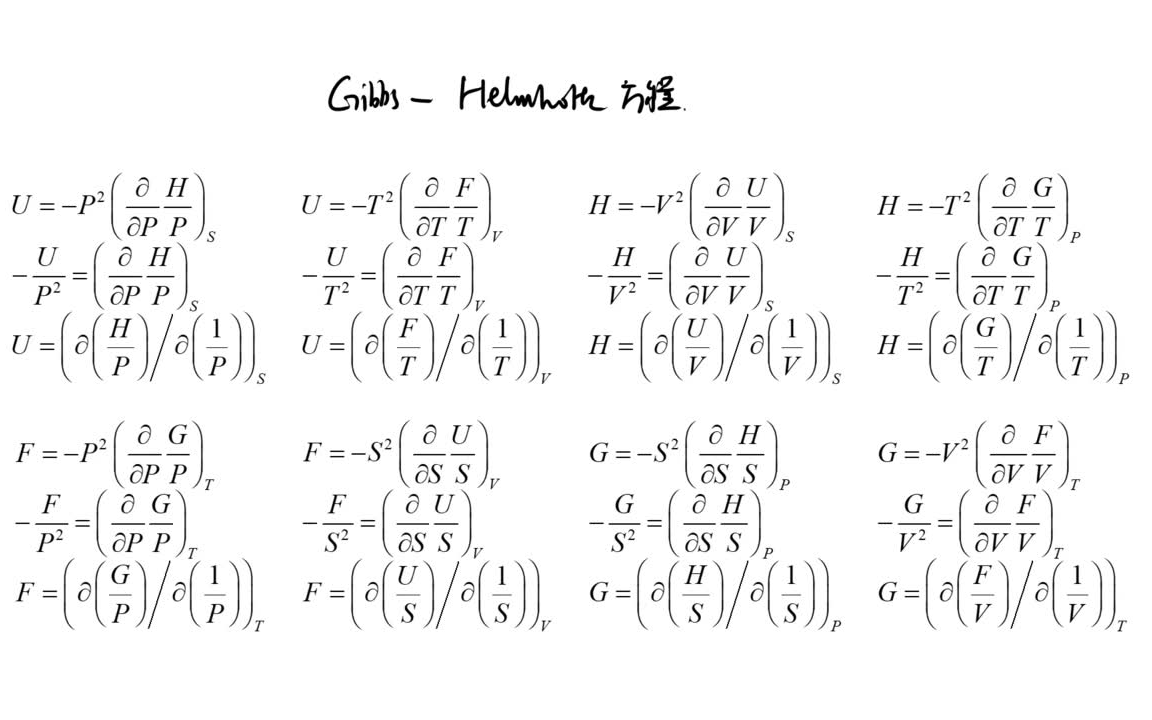 化学热力学4.3:吉布斯亥姆霍兹方程哔哩哔哩bilibili