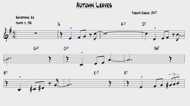 [图]Autumn Leaves秋叶-中音萨克斯伴奏