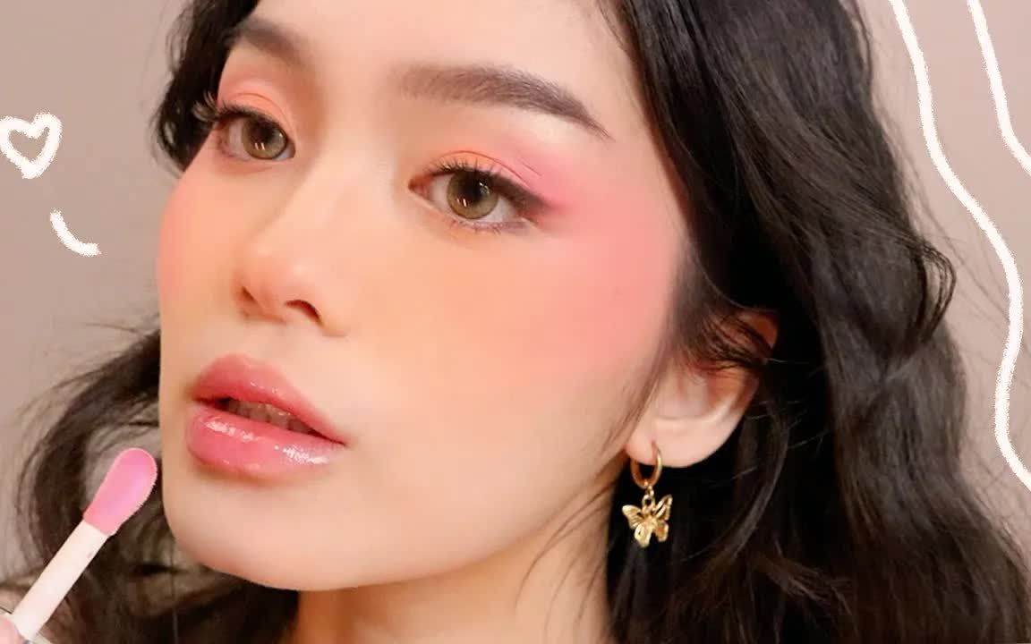 【中字】jessica vu--桃色系妆容  & 橙色腮红