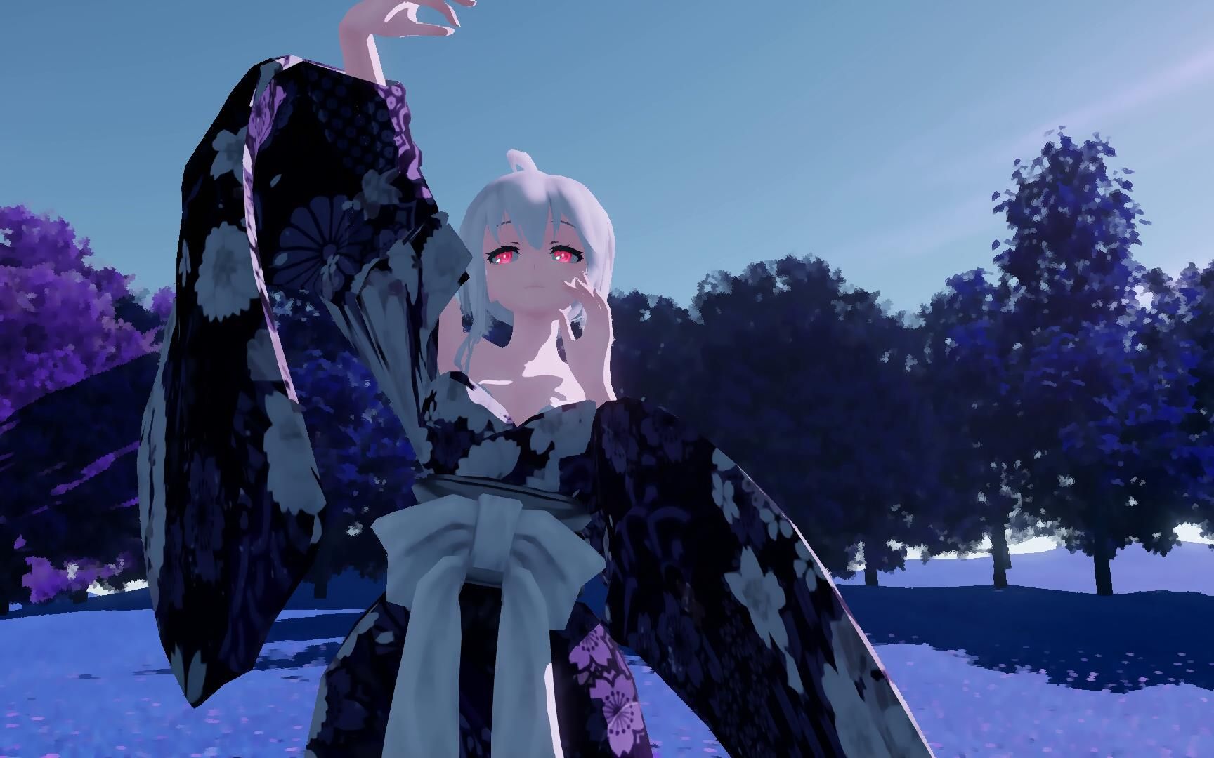 【mmd】tda式 和服 弱音 (体验不一样画风的mmd) 4k画质