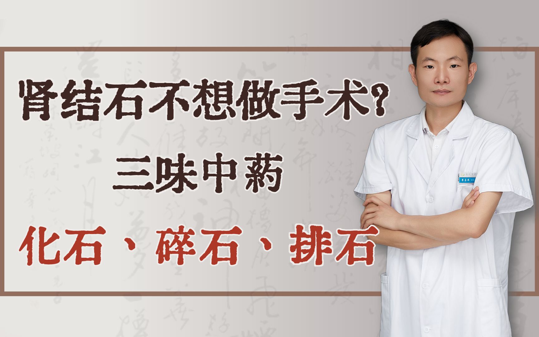 肾结石不想做手术?三味中药,化石、碎石、排石哔哩哔哩bilibili